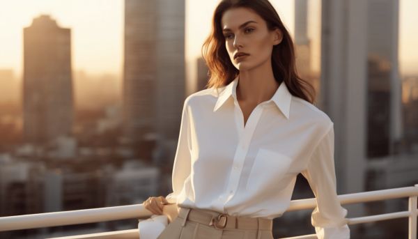 Élégance et modernité avec la chemise blanche Burberry femme